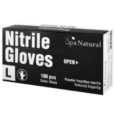 Disposable Nitrile Gloves SPA NATURAL Black L 100pcs